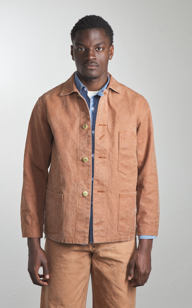 Fullcount 2015-12 Persimmon Tannin Dye Heavy Duck Chore Jacket Brown