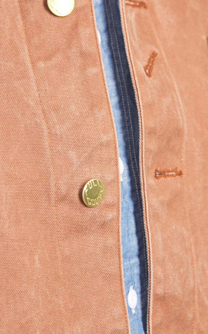 Fullcount 2015-12 Persimmon Tannin Dye Heavy Duck Chore Jacket Brown