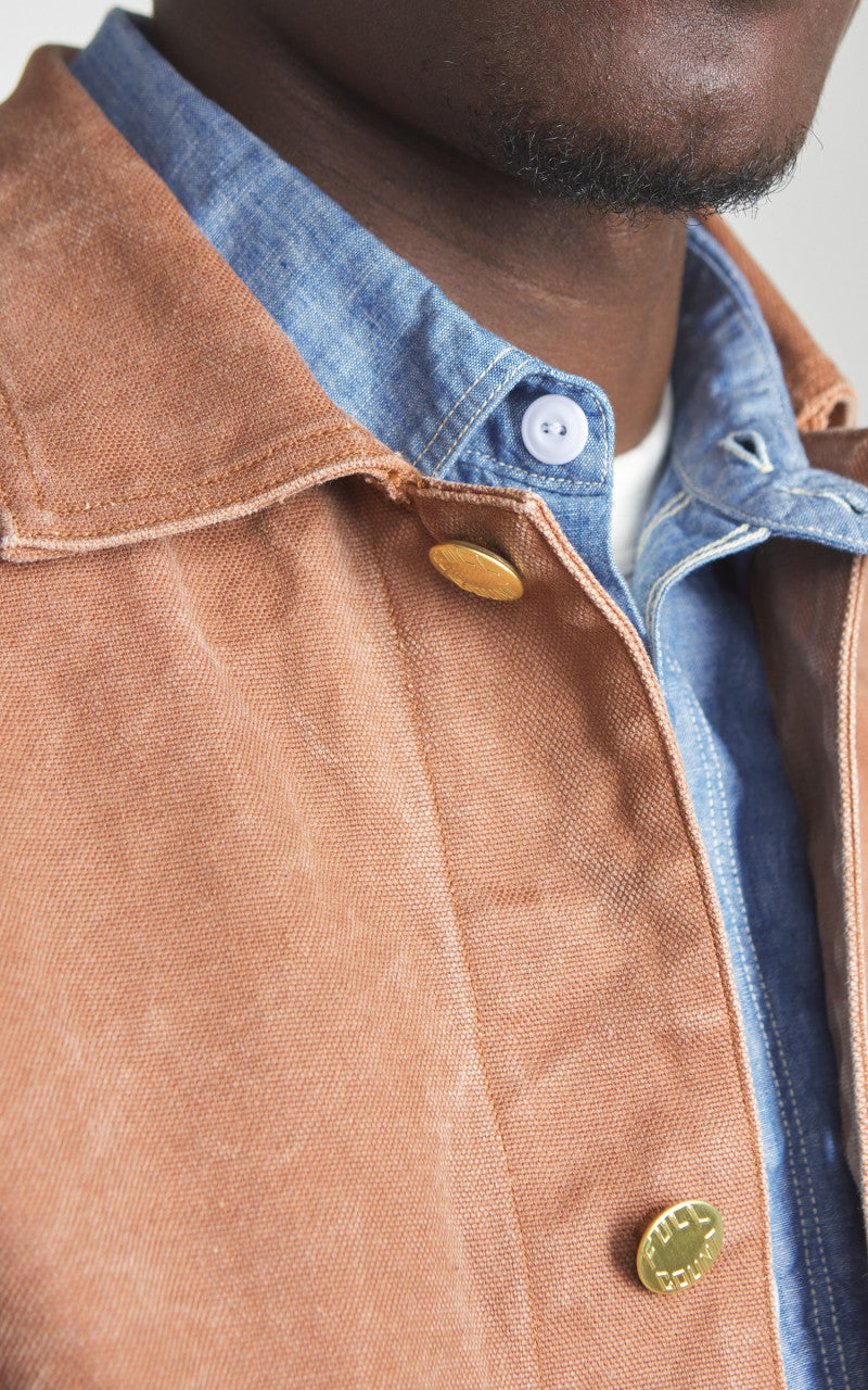 Fullcount 2015-12 Persimmon Tannin Dye Heavy Duck Chore Jacket Brown