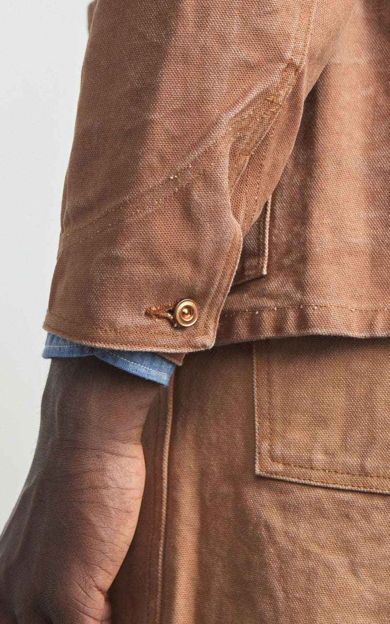 Fullcount 2015-12 Persimmon Tannin Dye Heavy Duck Chore Jacket Brown