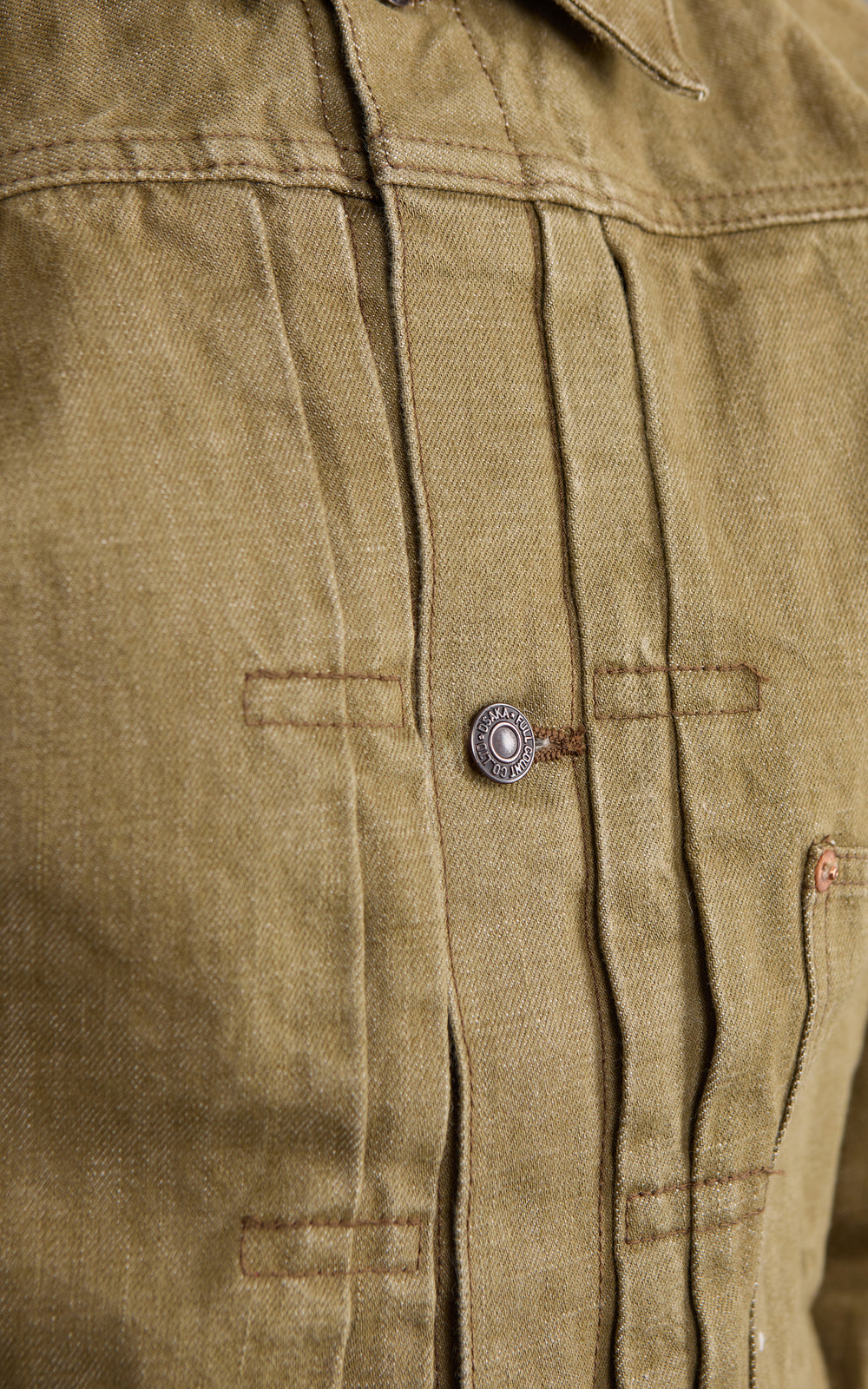 Fullcount 2107OD Type 1 Selvedge Denim Jacket Olive Drab