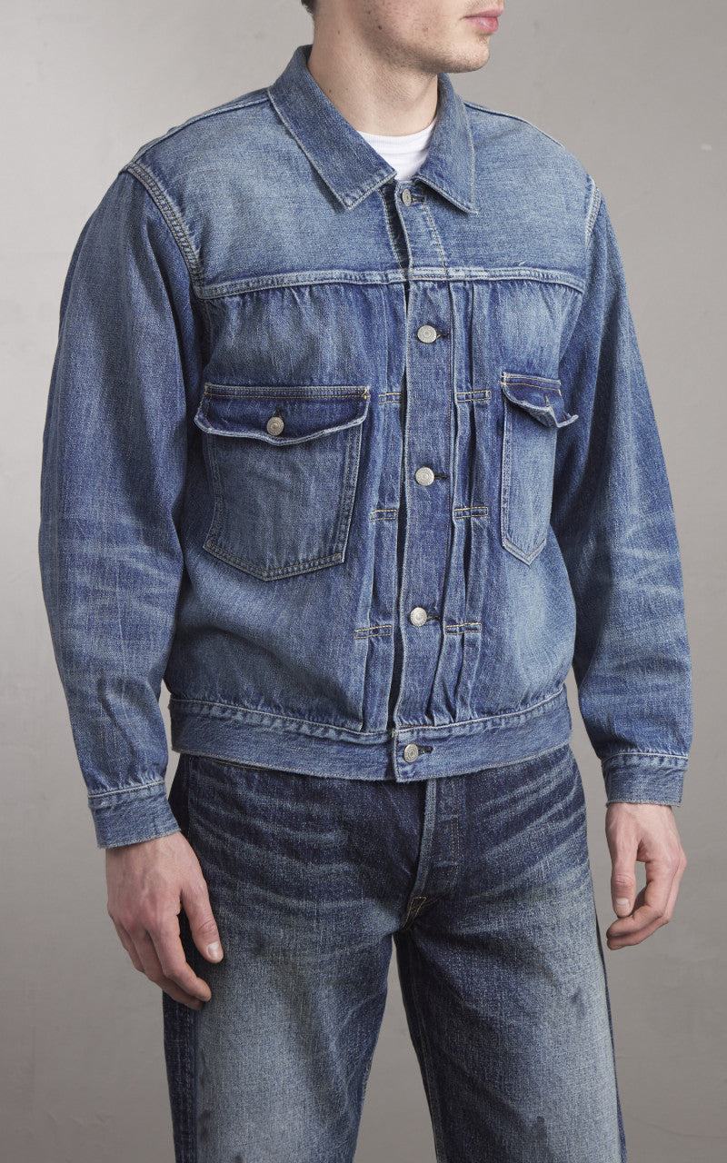 Fullcount 2978-2102SS Type 2 Super Smooth Dartford Washed Selvedge Denim Jacket Indigo Blue