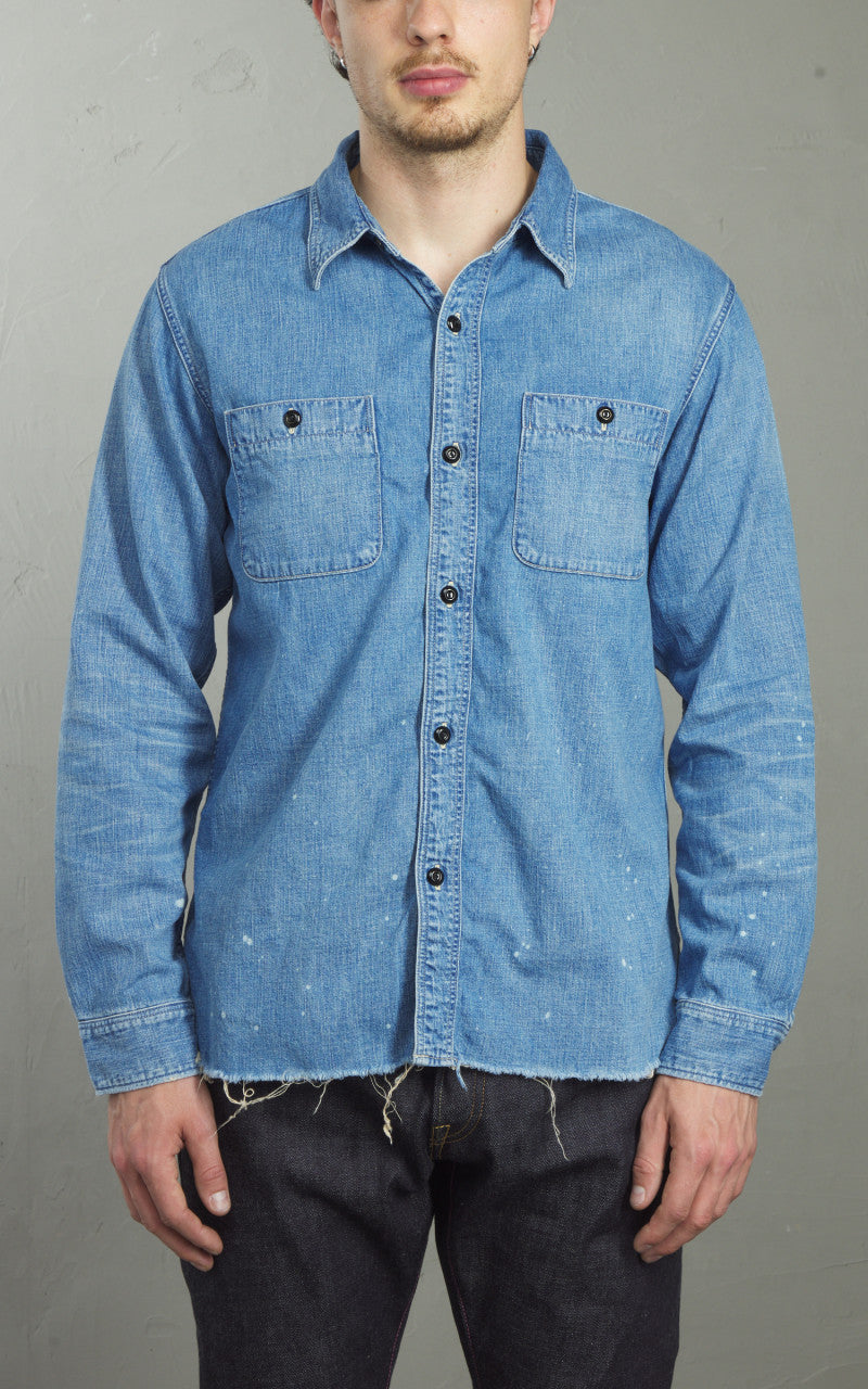 Fullcount 4890HW-24 Denim Work Shirt Used Wash