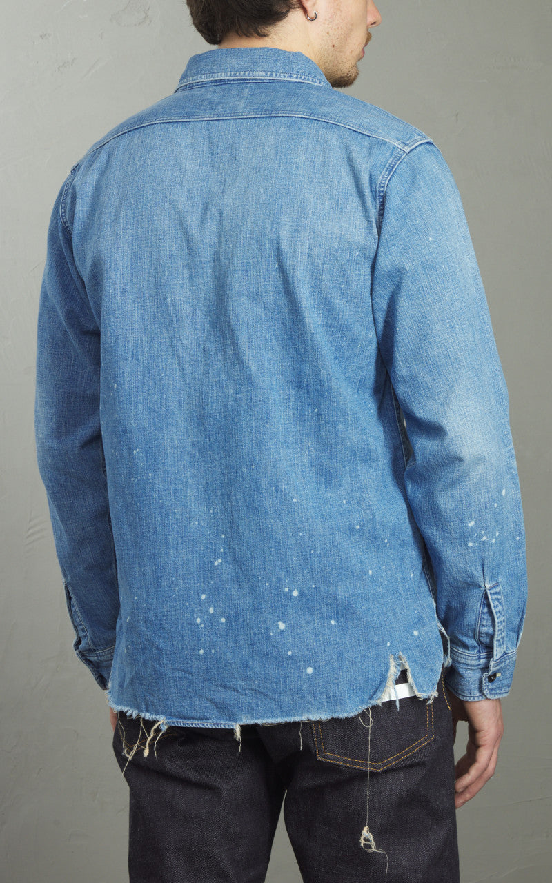 Fullcount 4890HW-24 Denim Work Shirt Used Wash