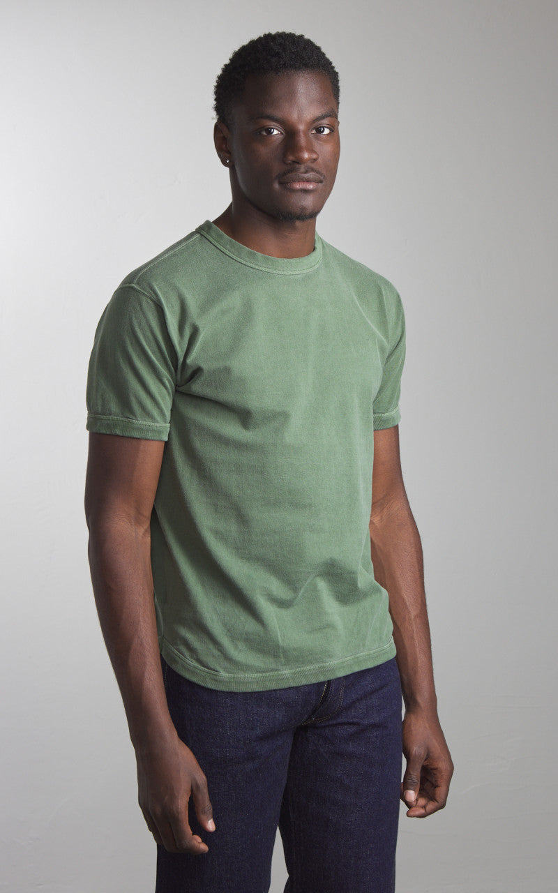Fullcount 5222-25 Flat Seam Heavyweight T-Shirt Pigment Dyed Evergreen