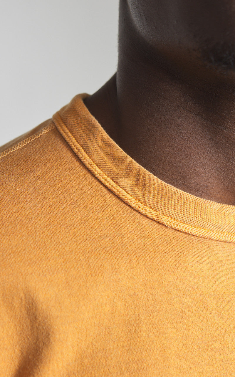 Fullcount 5222-25 Flat Seam Heavyweight T-Shirt Pigment Dyed Saffron