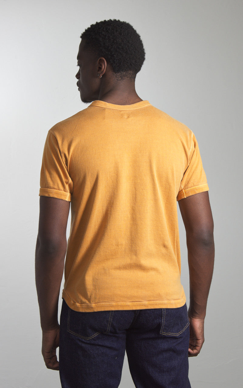 Fullcount 5222-25 Flat Seam Heavyweight T-Shirt Pigment Dyed Saffron