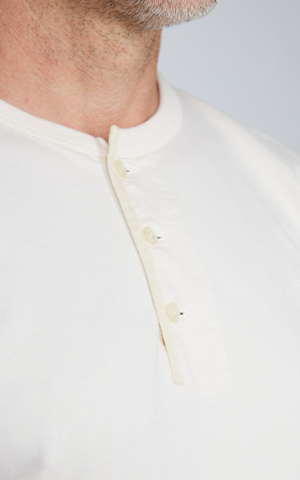 Fullcount 5222H-21 Flat Seam Heavyweight Henley T-Shirt Ecru