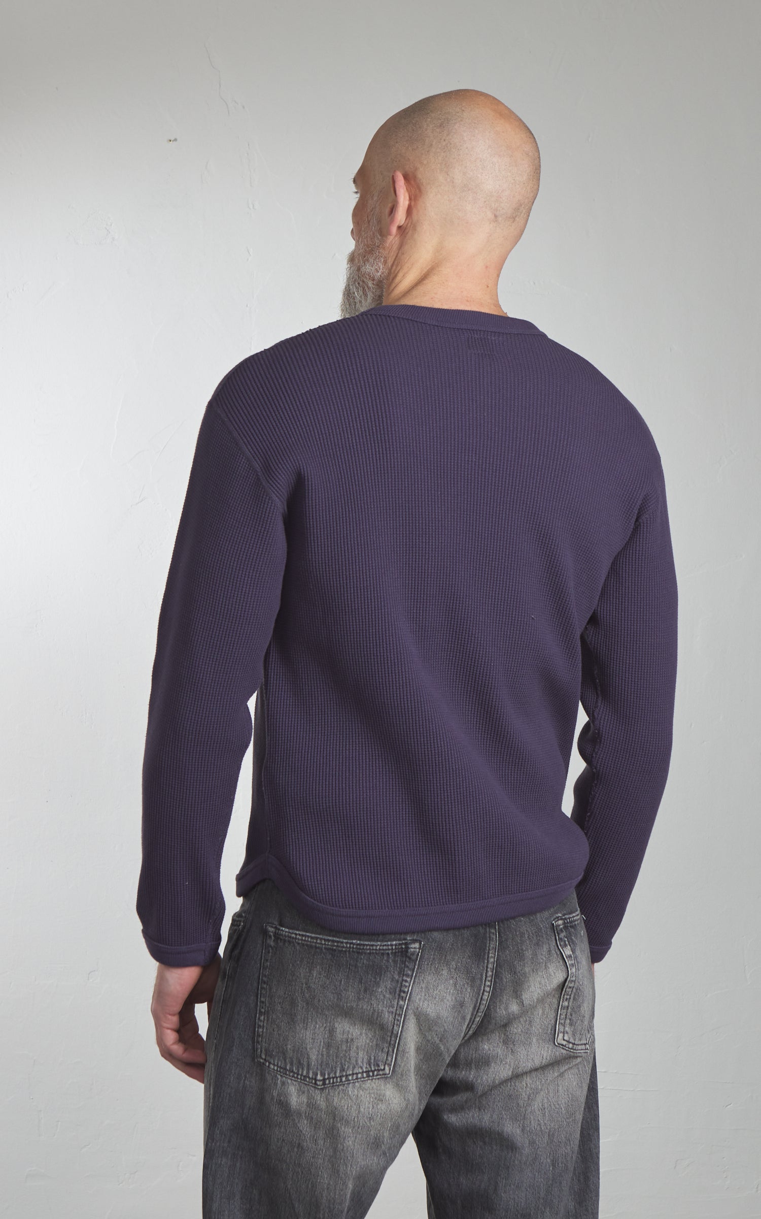 Fullcount 5964-25 Heavyweight Waffle Longsleeve T-Shirt Egg Plant