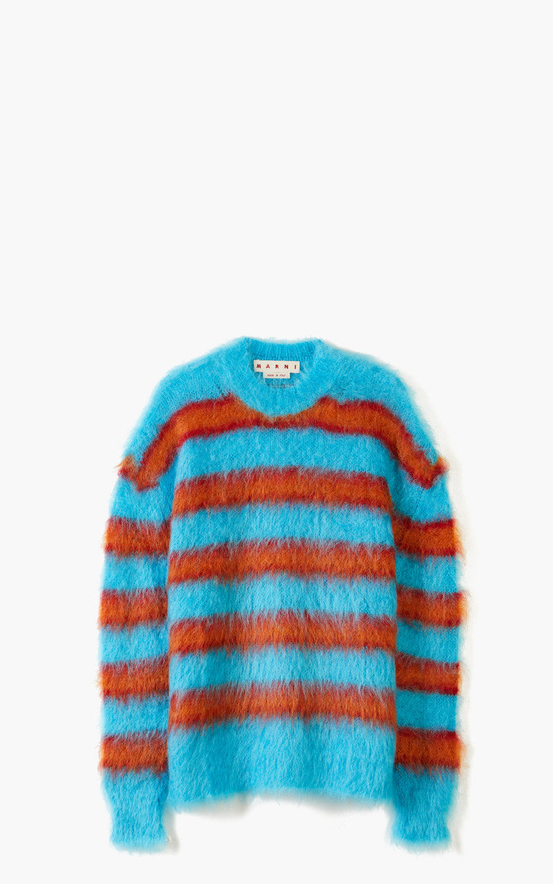 MARNI FUZZY WUZZY BRUSHED ニット　SWETER Marni Fuzzy Wuzzy Brushed Mohair Sweater Turquoise