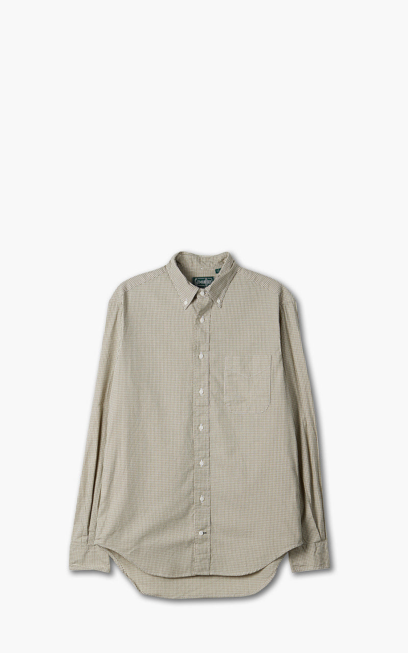 Gitman Vintage Button Down L/S Shirt Archive Gingham Poplin Green