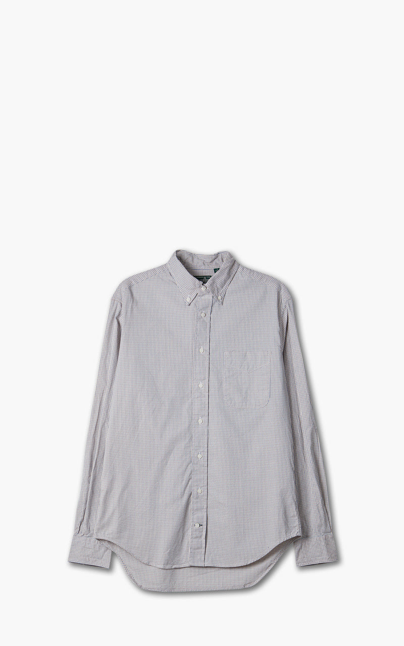 Gitman Vintage Button Down L/S Shirt Archive Gingham Poplin Blue