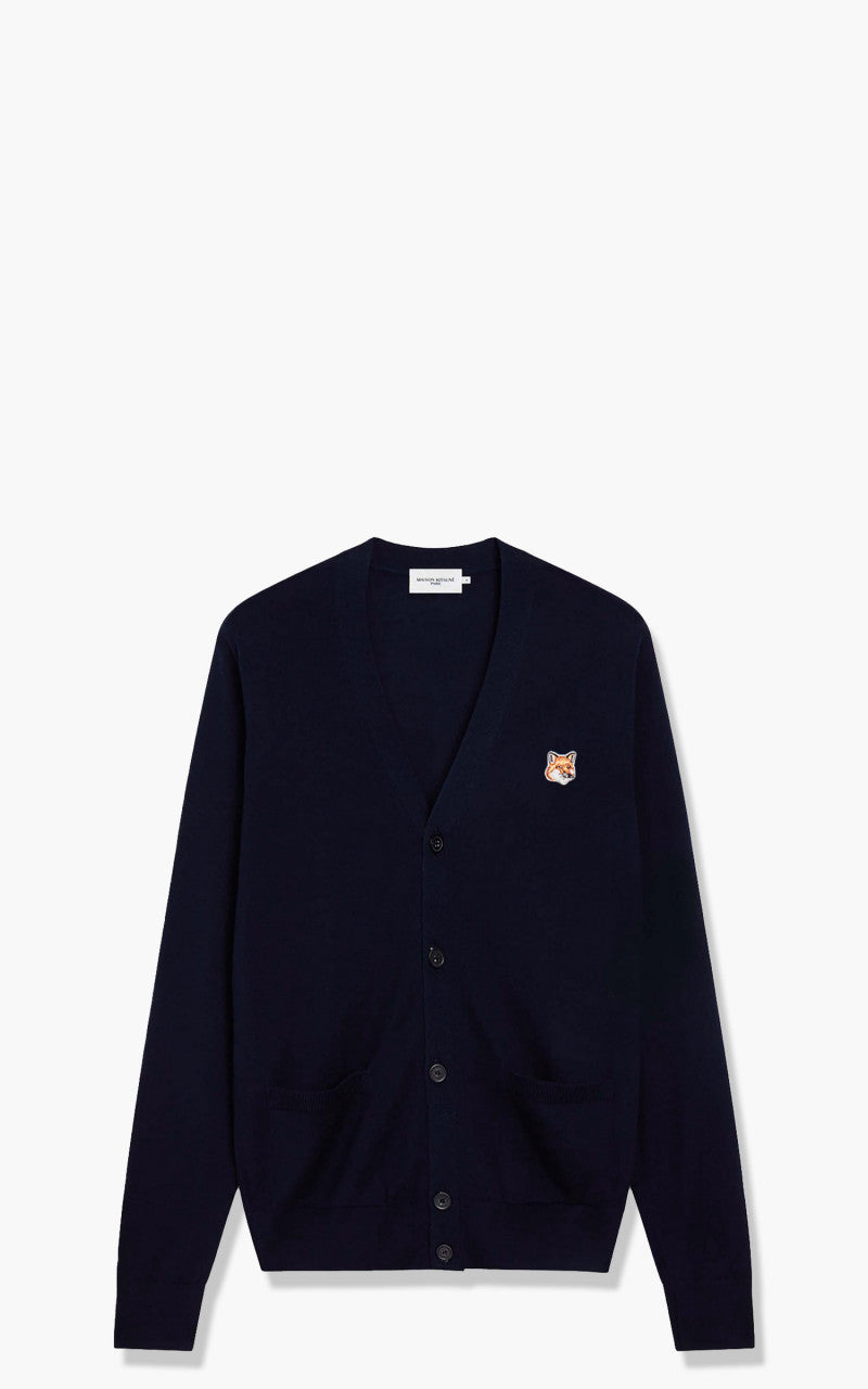 Maison Kitsuné Fox Head Patch Classic Cardigan Navy