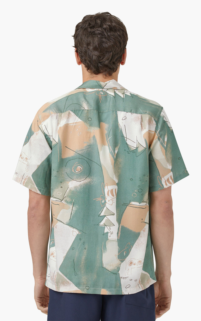 Portuguese Flannel Guache Camp Collar Shirt Green