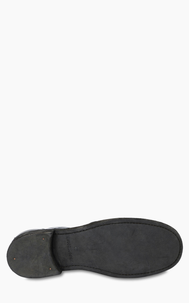 Guidi 993 Leather Laced Up Ankle Boot Black