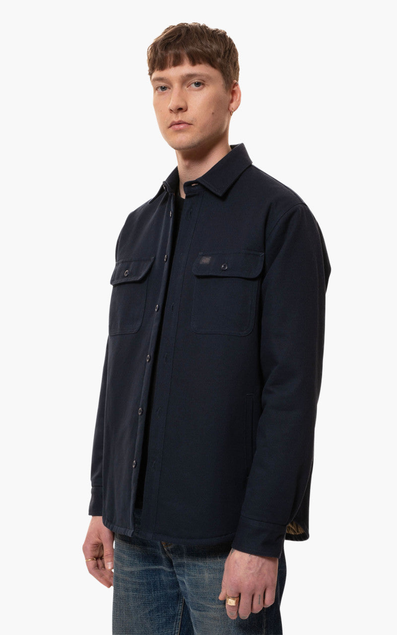 Nudie Jeans Glenn Padded Shirt Navy