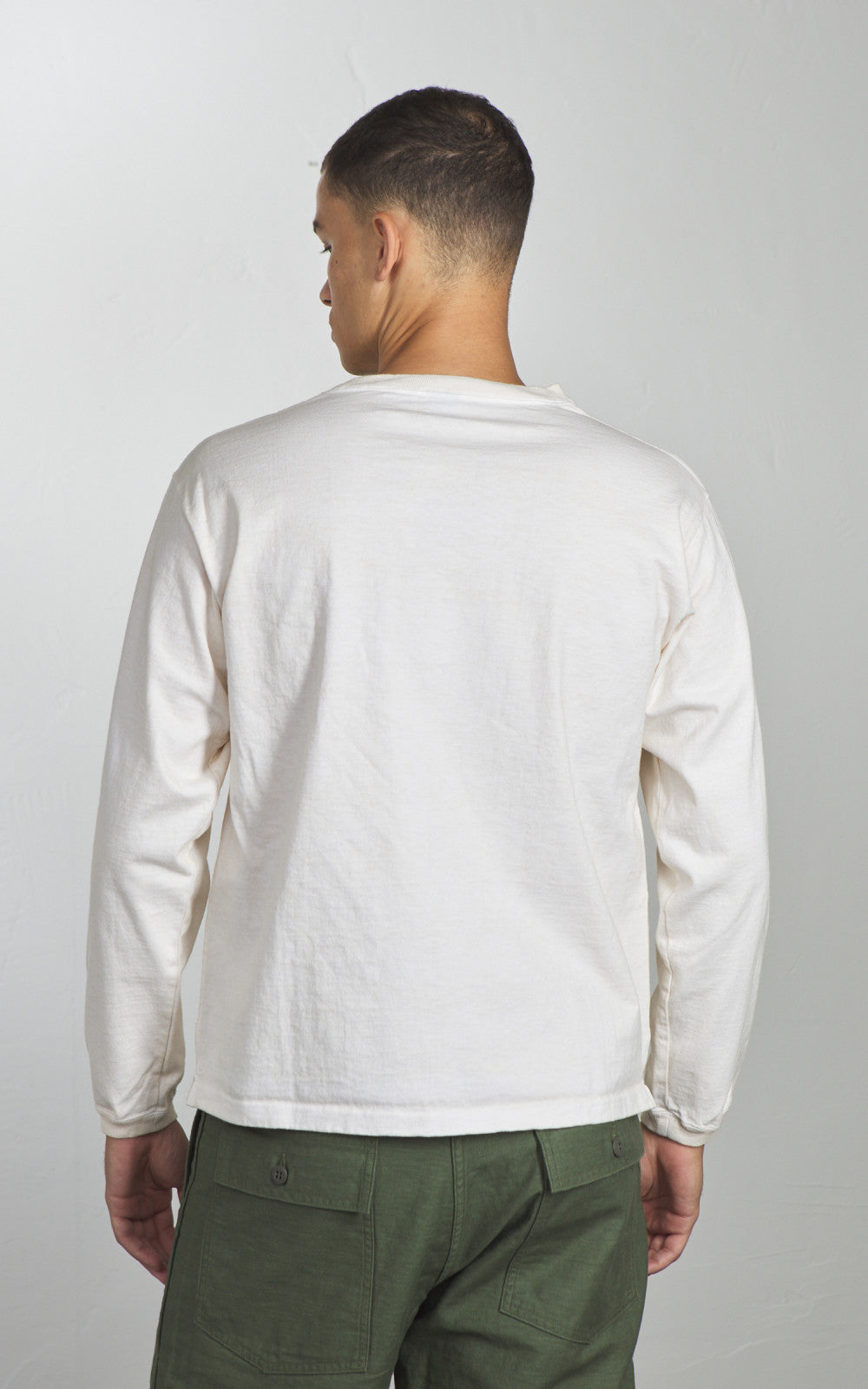 Good On Heavy Jersey L/S Crew T-Shirt P-Natural