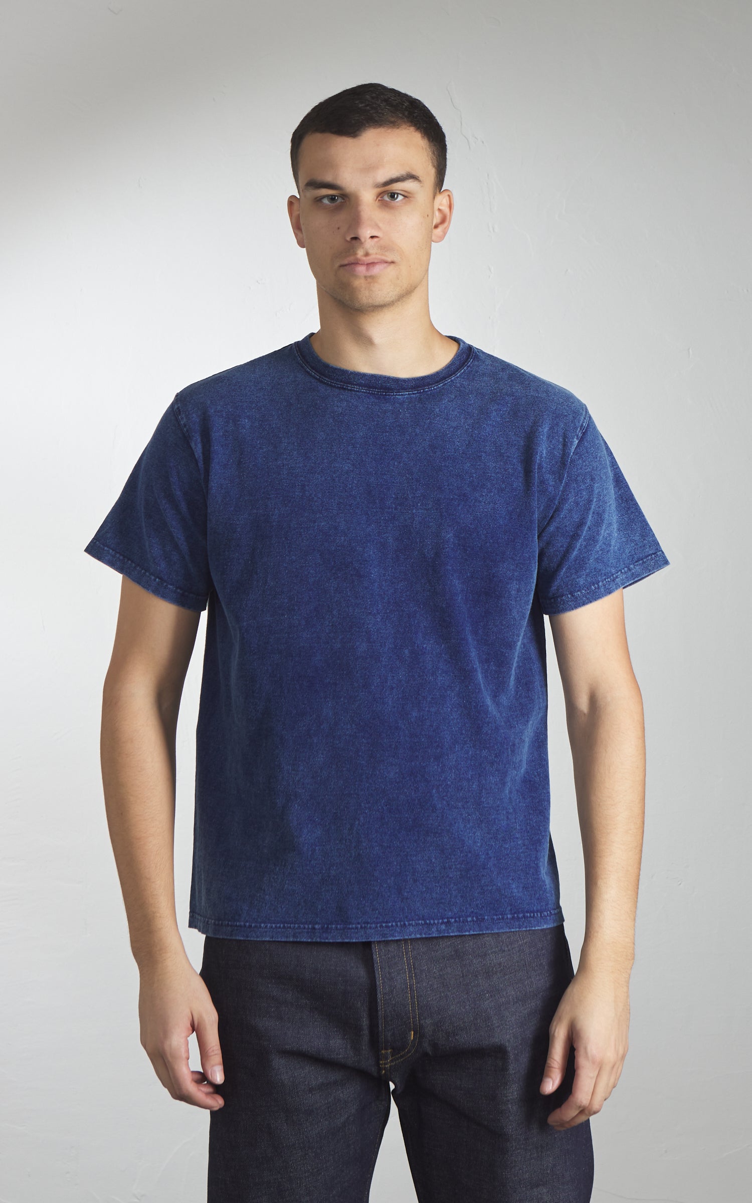 Good On S/S Crew T-Shirt Indigo Shave
