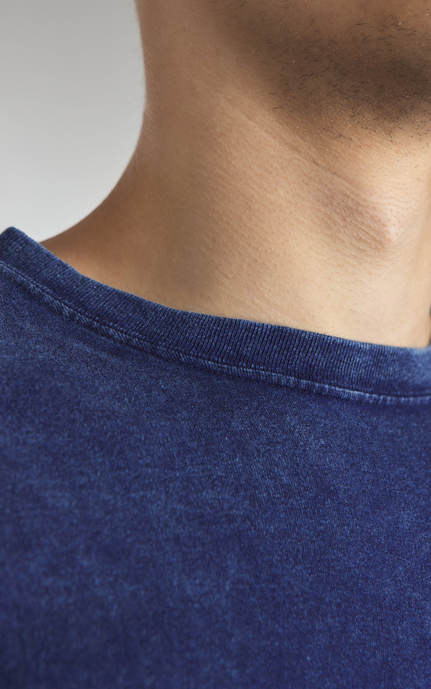 Good On L/S Crew T-Shirt Indigo Shave