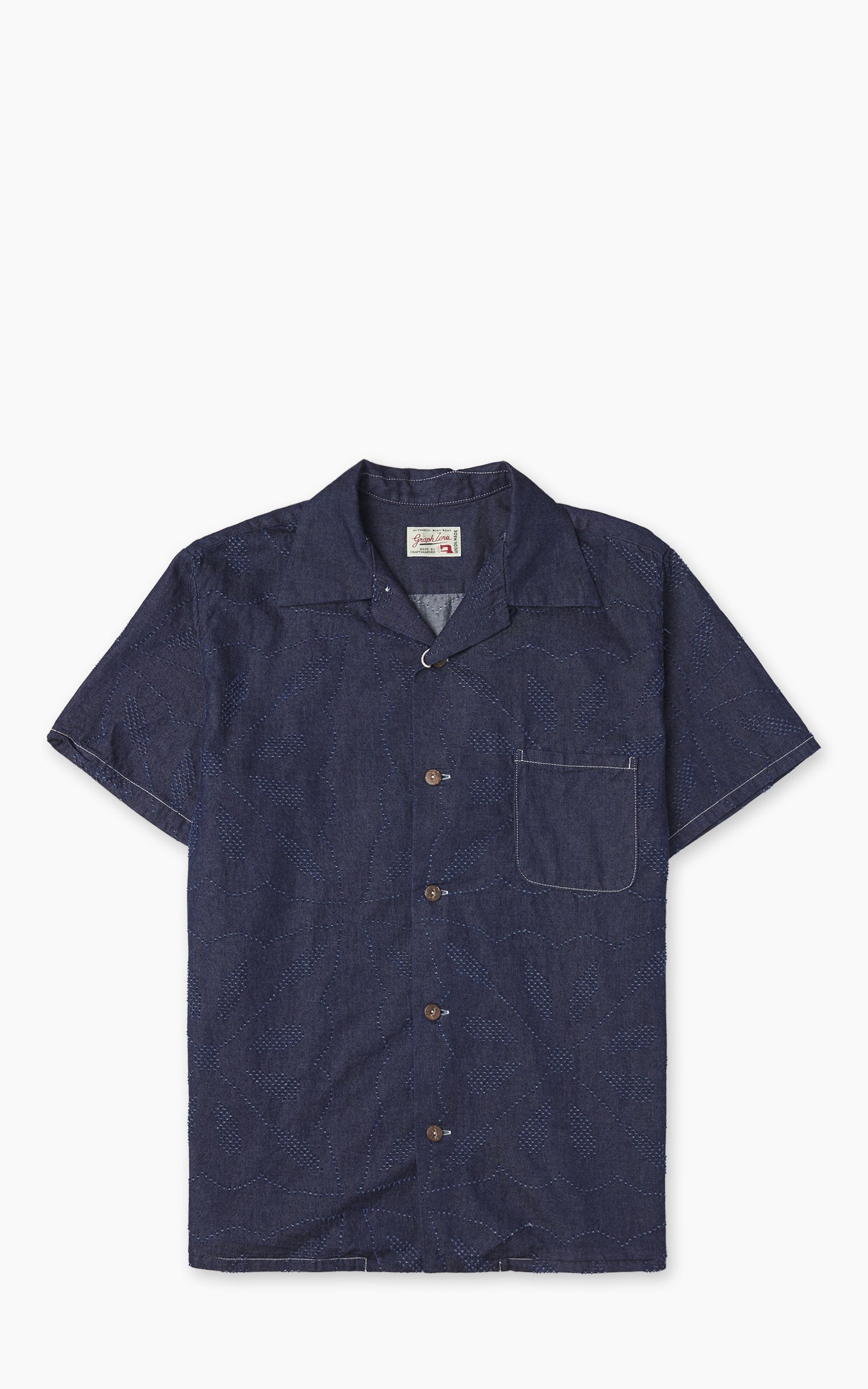Graph Zero Officer L/S Shirt Indigo Plaid