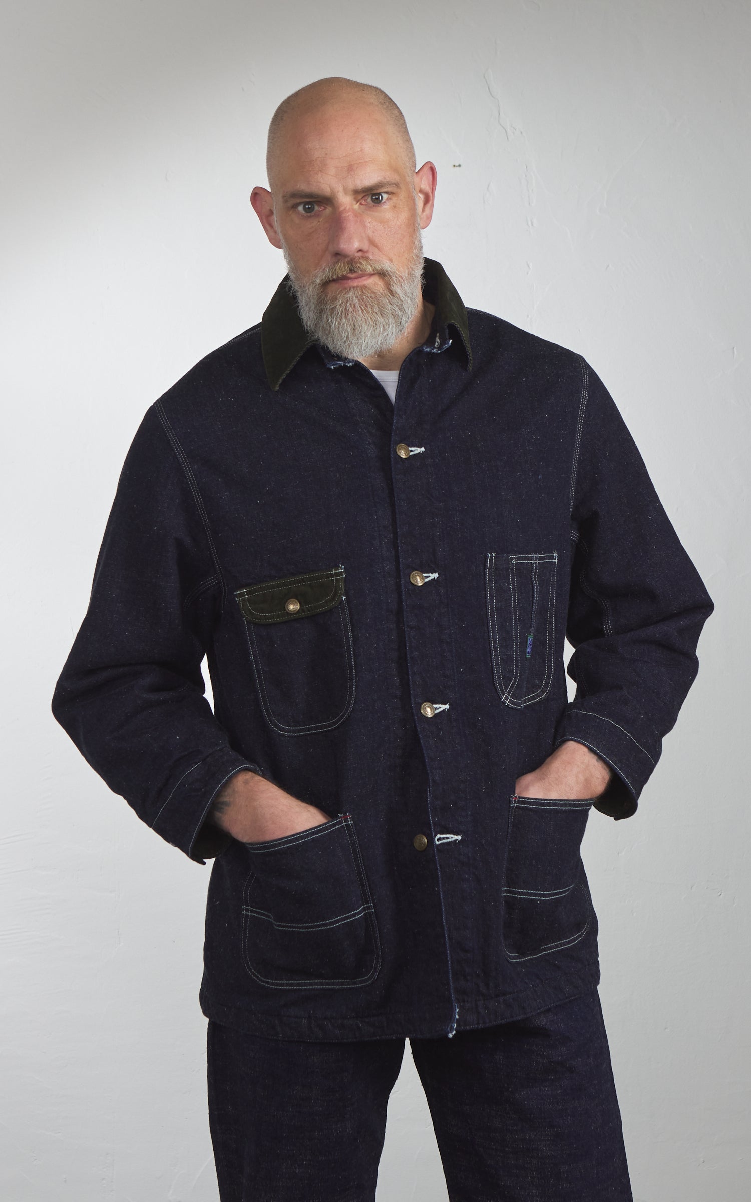 Graph Zero Blanket Lined Chore Jacket Indigo