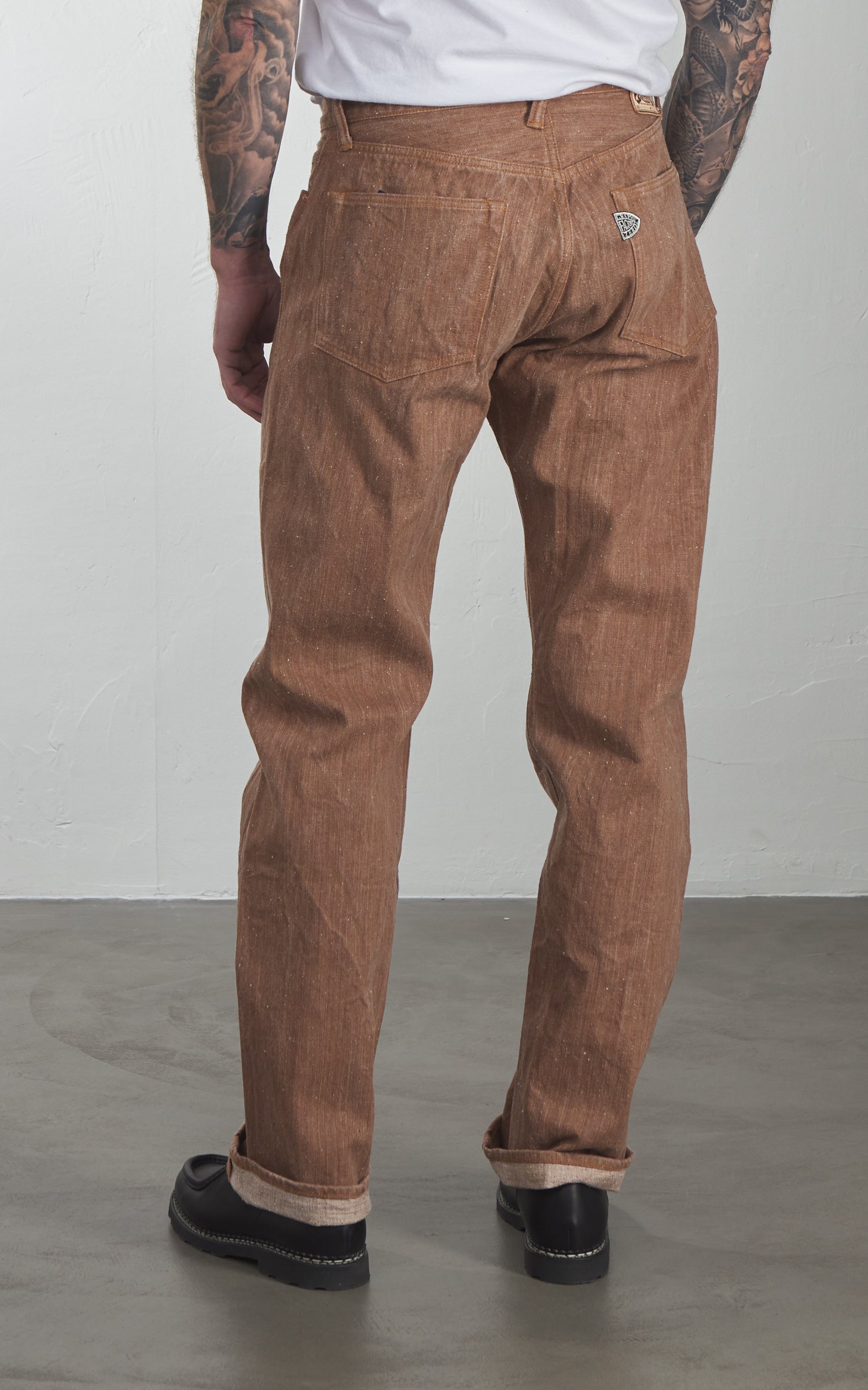 Graph Zero Natural Dyed Regular Straight Jeans Persimmon Tannin 13oz