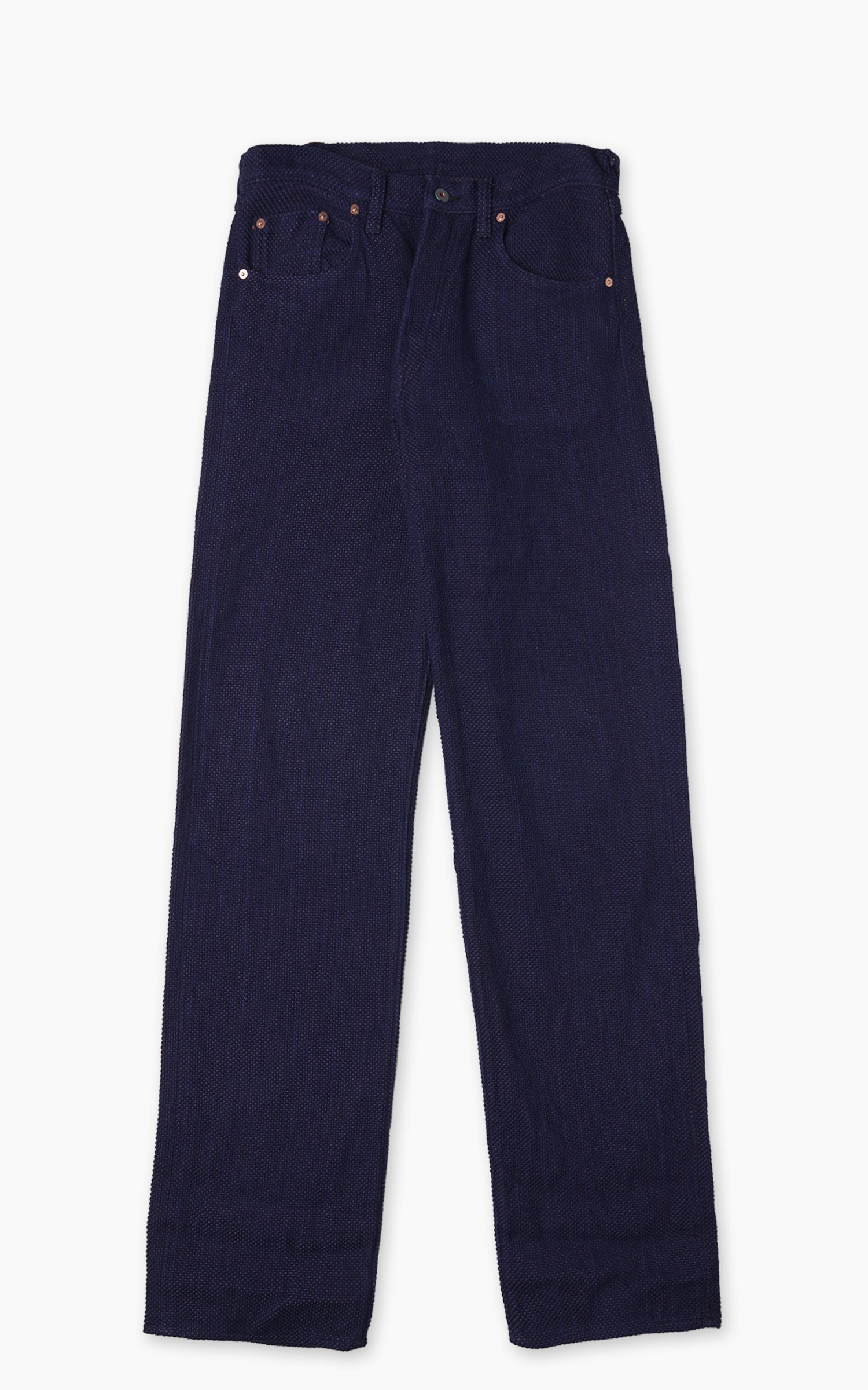 Graph Zero Sashiko Loose Straight Selvedge Indigo