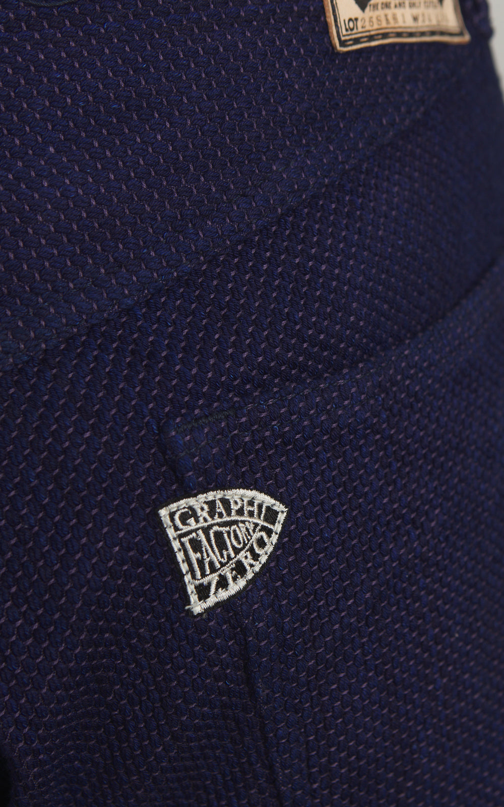 Graph Zero Sashiko Loose Straight Selvedge Indigo