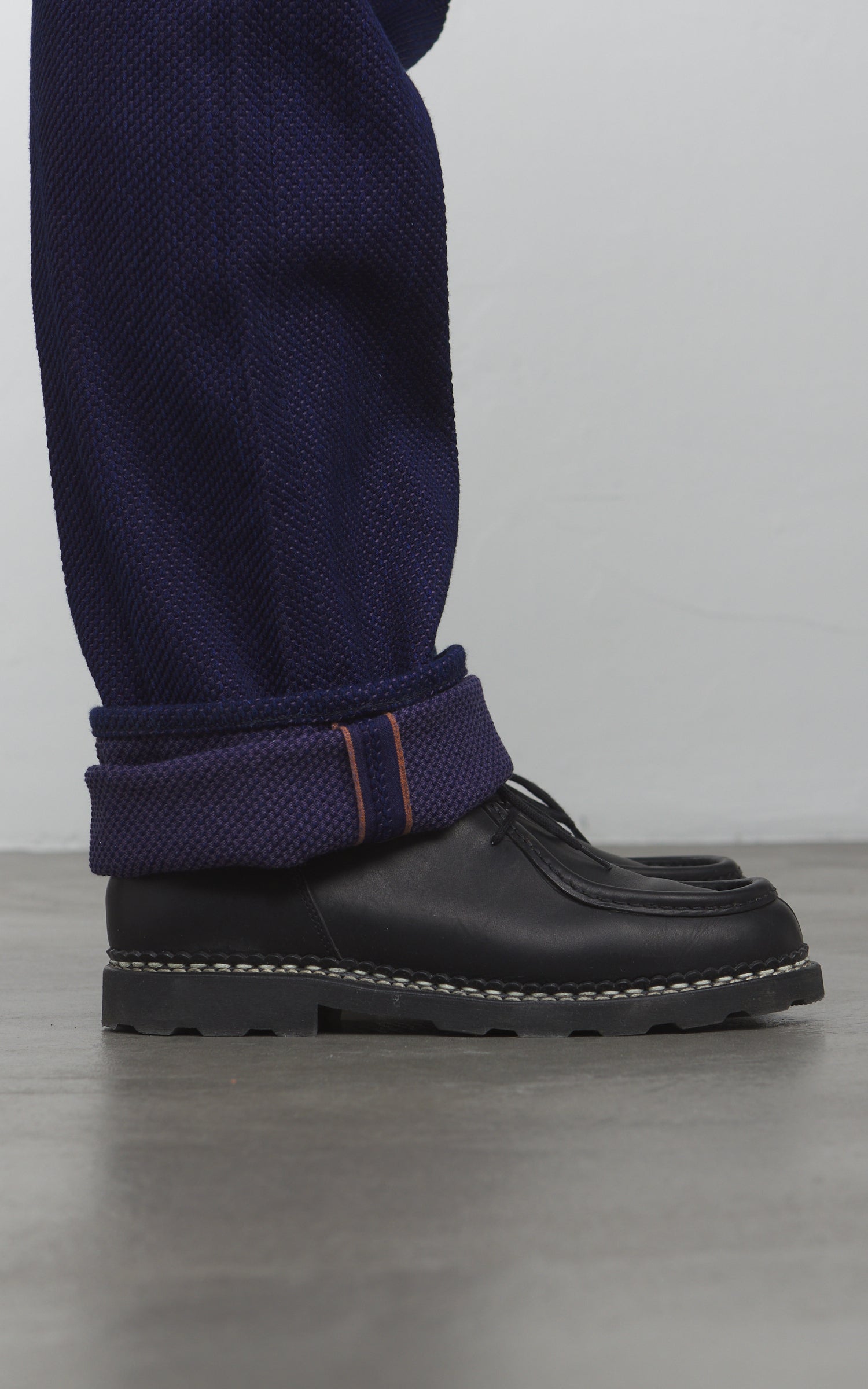 Graph Zero Sashiko Loose Straight Selvedge Indigo