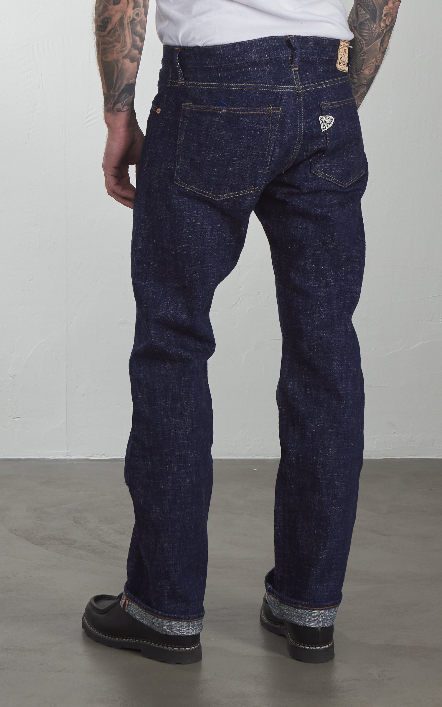 Graph Zero Skein Dyed Slim Straight Jeans Indigo 15oz