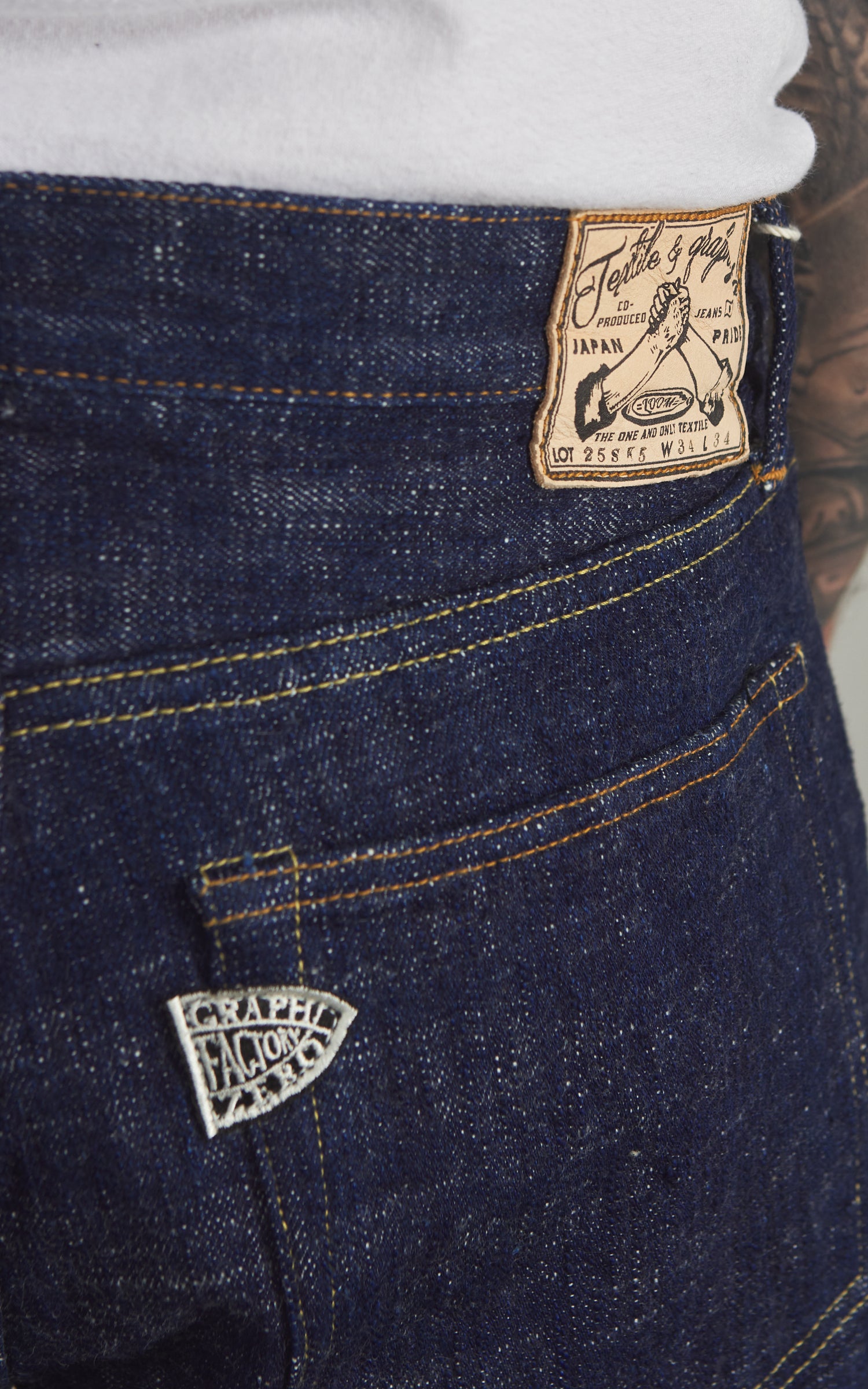 Graph Zero Skein Dyed Slim Straight Jeans Indigo 15oz