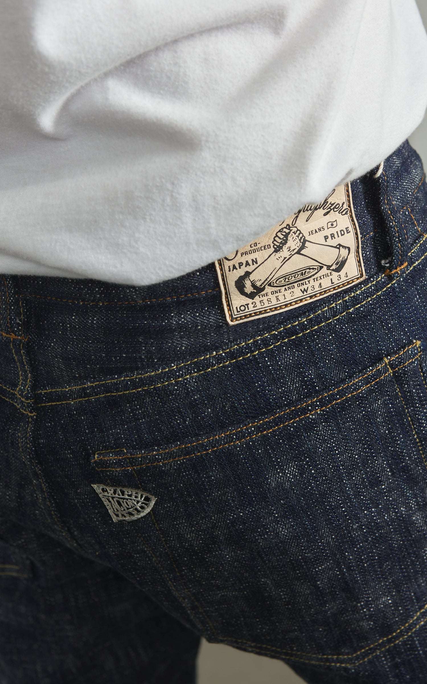 Graph Zero Skein Dyed Slim Straight Jeans Green/Indigo 15oz