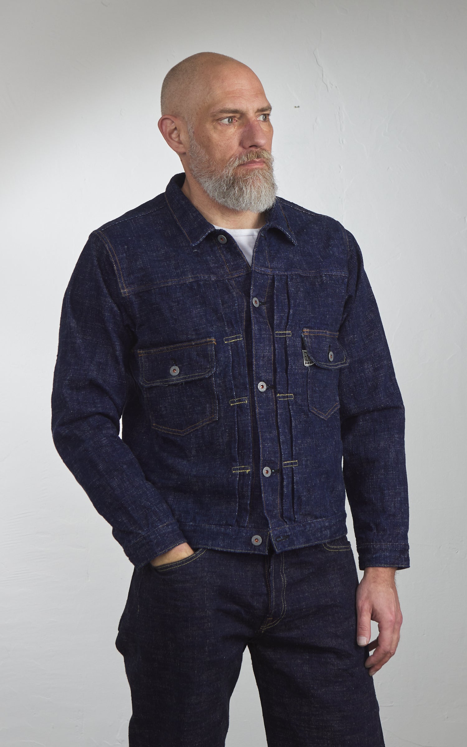Graph Zero Skein Dyed Type 2 Denim Jacket Indigo 15oz