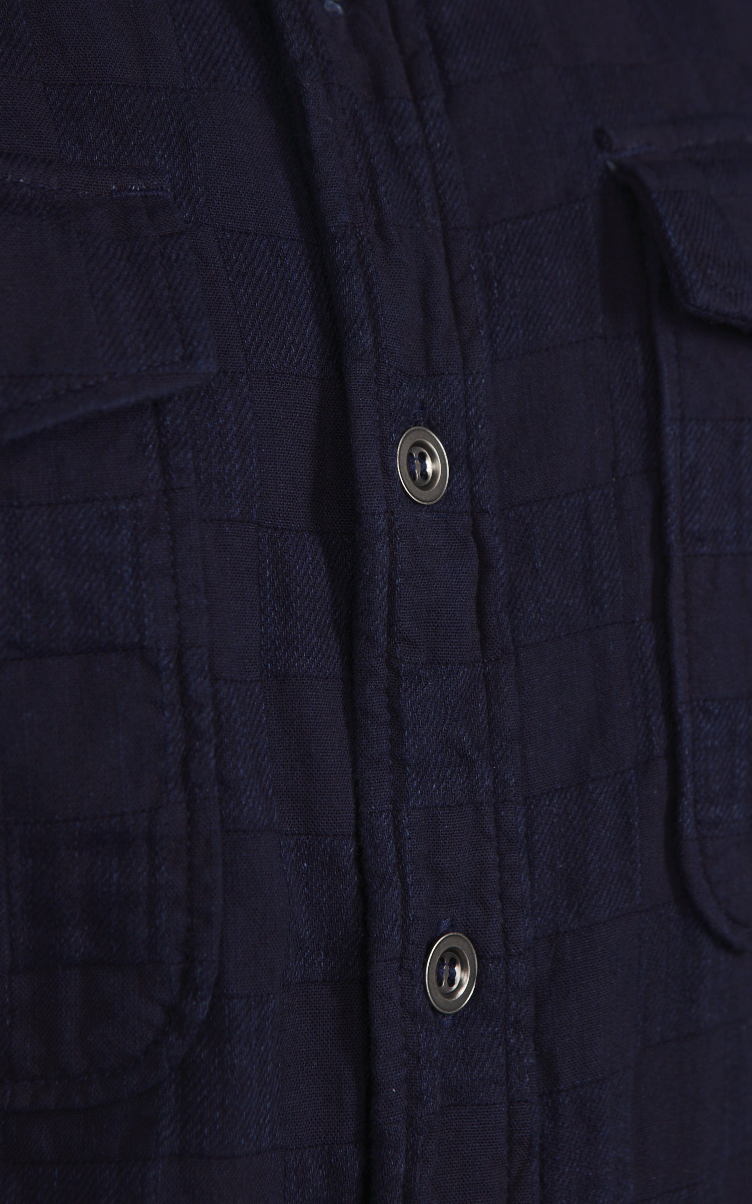 Graph Zero Officer L/S Shirt Indigo Plaid