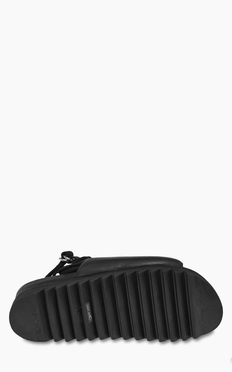 Guidi BRK04 Leather Padded Sling Back Sandal Black