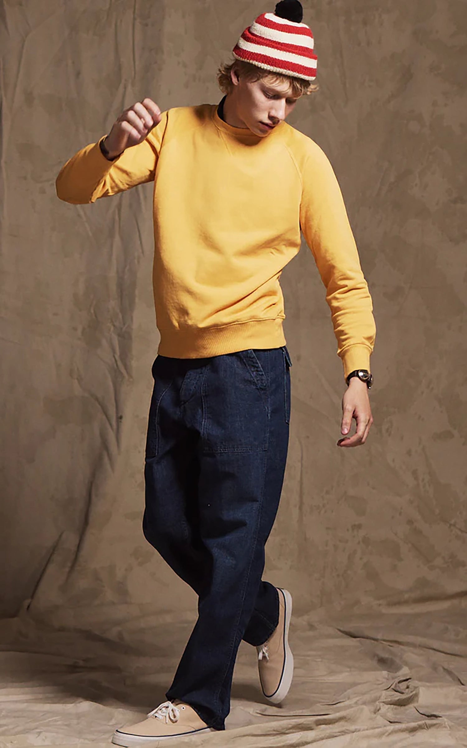 Fortela Harvard Crewneck Sweatshirt Yellow