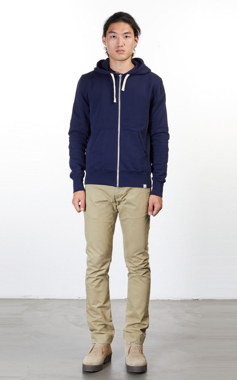 Merz b. Schwanen HDJKT01 Hooded Zip Jacket Deep Blue