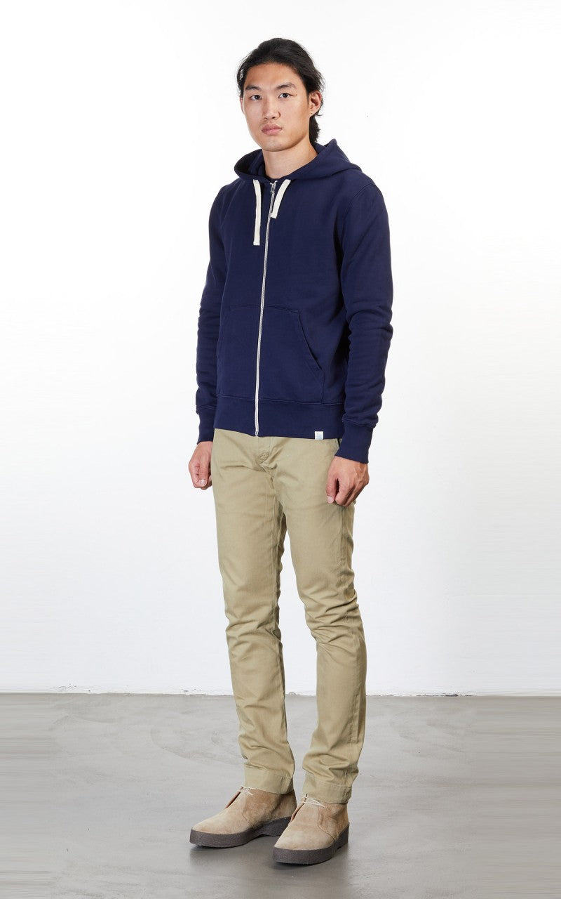 Merz b. Schwanen HDJKT01 Hooded Zip Jacket Deep Blue