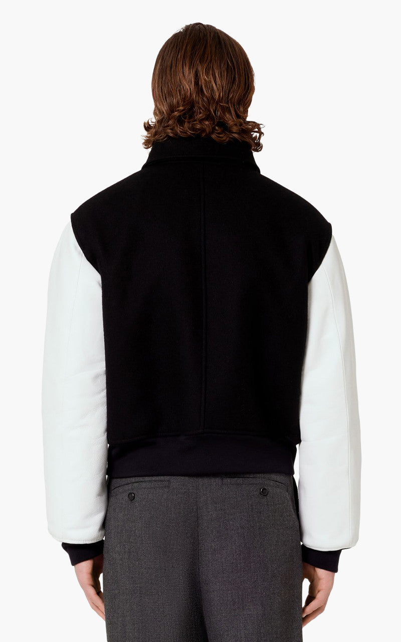 AMI Paris Ami De Coeur Patch Teddy Jacket Black