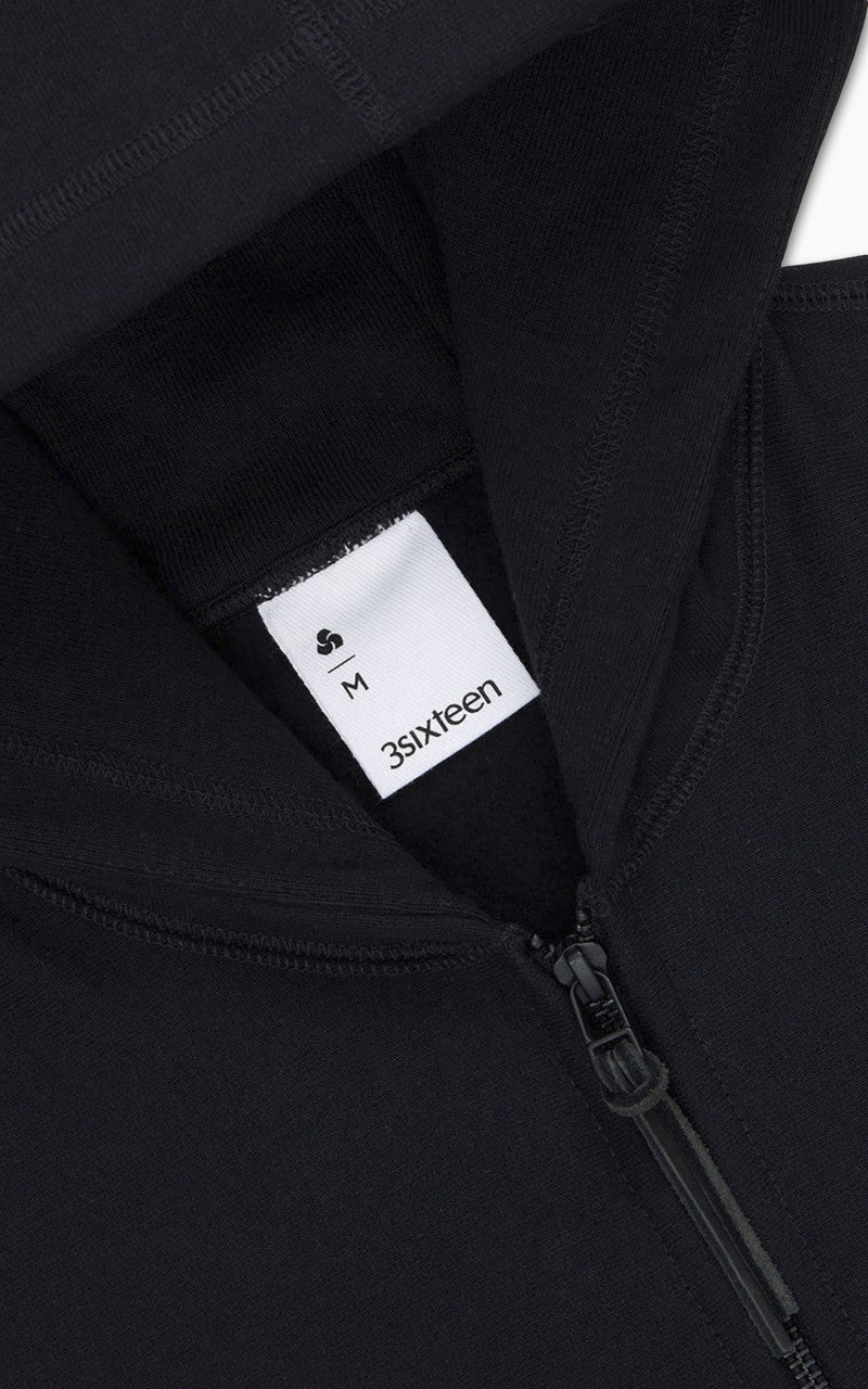 3sixteen Heavyweight Zip Hoody Black