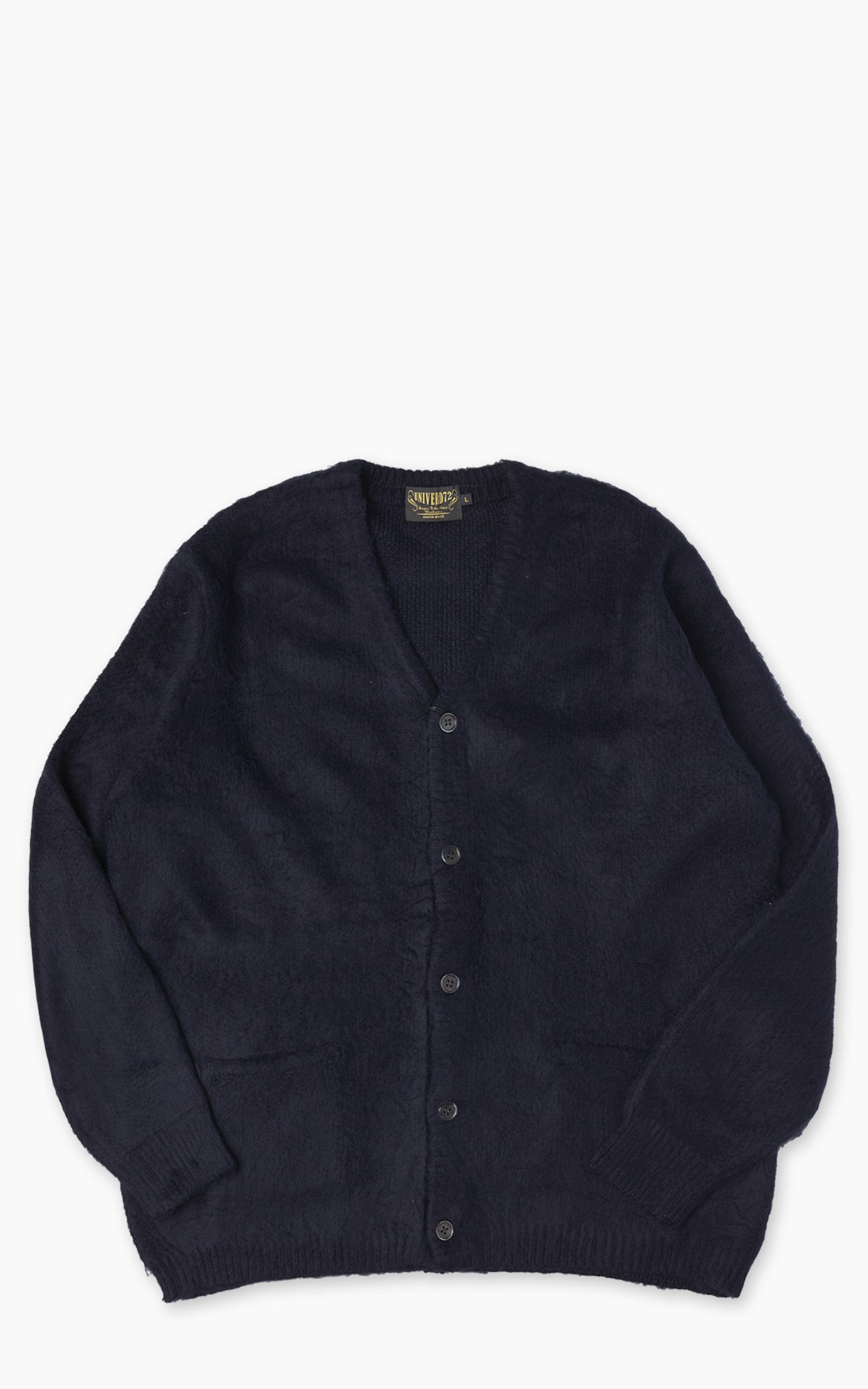 Houston UNIVERD72 Mohair Touch Brushed Cardigan Navy