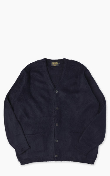 Houston UNIVERD72 Mohair Touch Brushed Cardigan Navy
