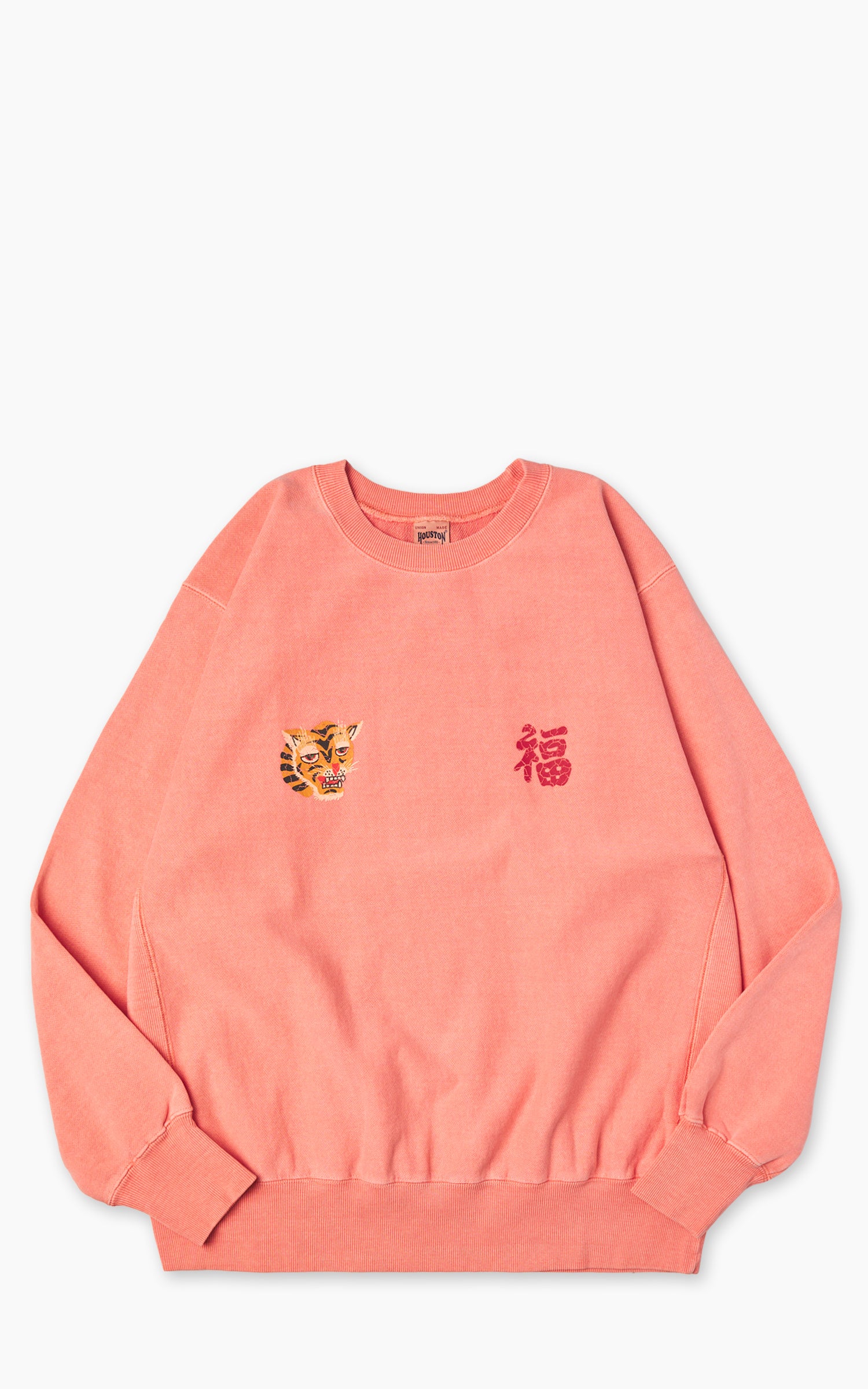 Houston Pigment Dyed Vietnam Map Sweatshirt Salmon Pink