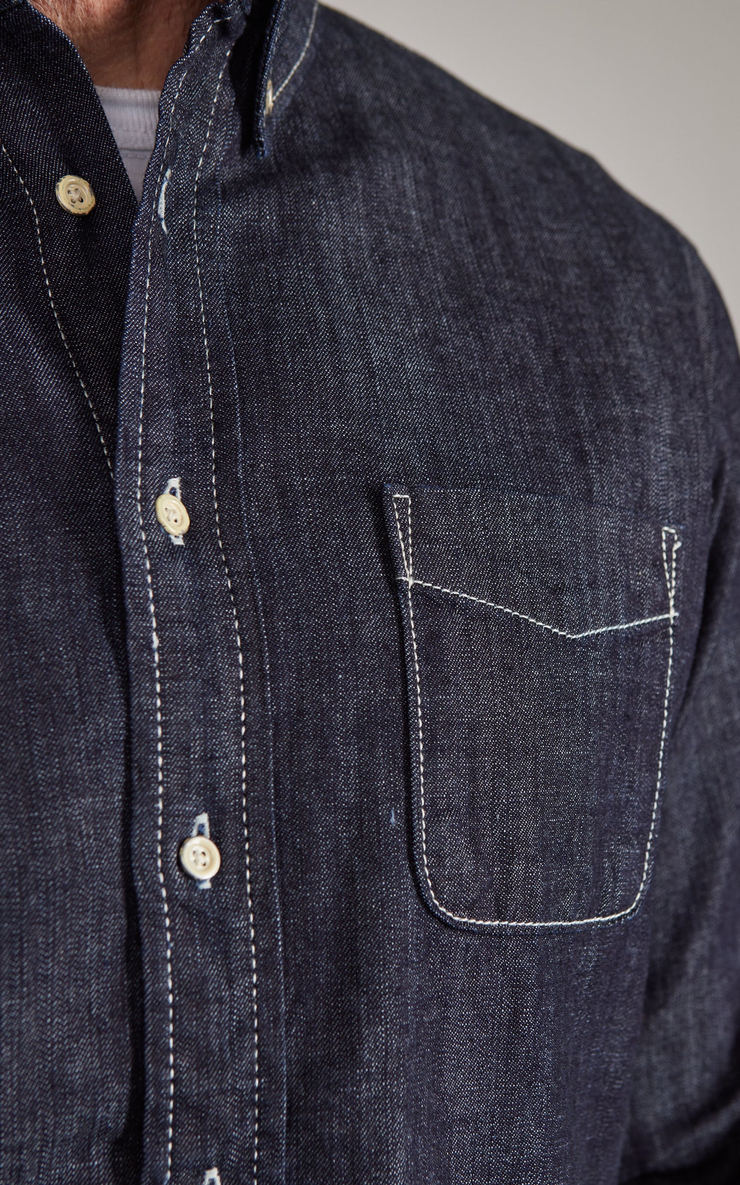 Houston Denim BD Shirt One Wash Indigo