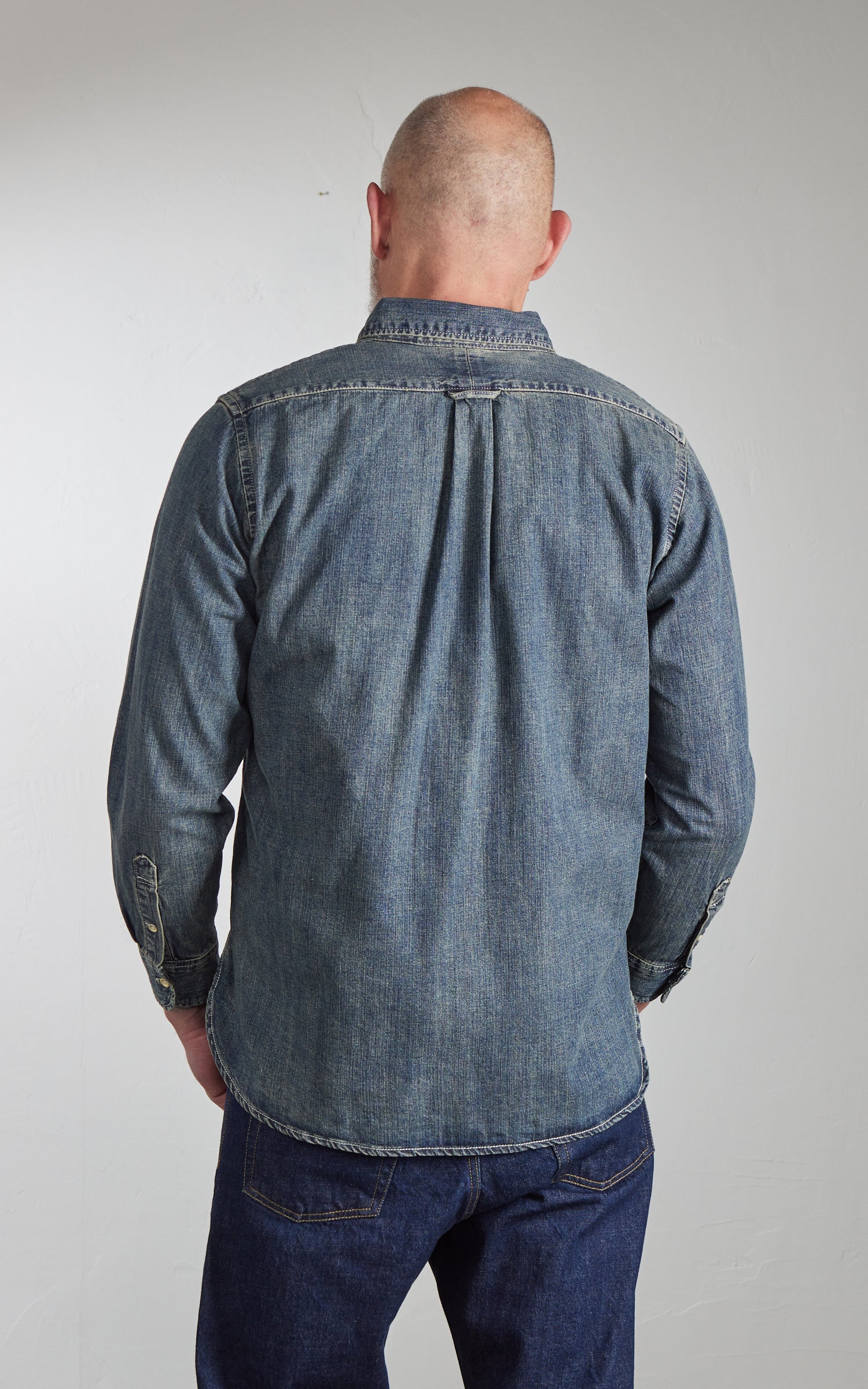 Houston Denim BD Shirt Vintage Wash Indigo