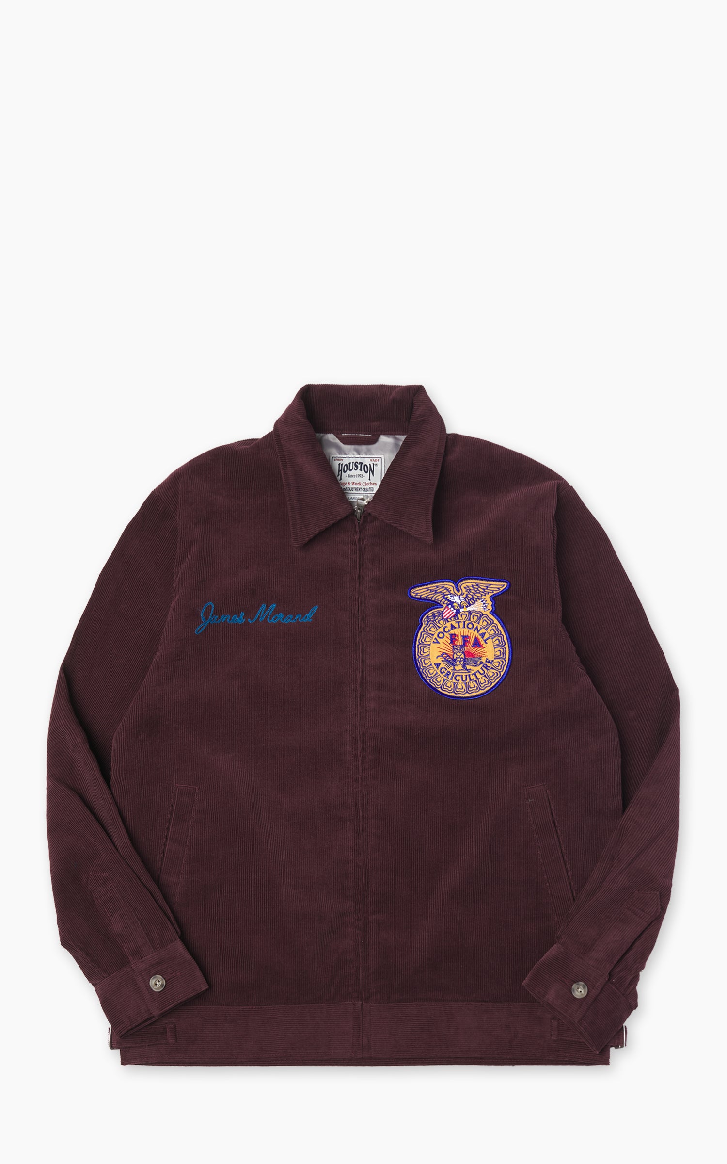 Houston Corduroy Embroidery FFA Jacket Burgundy
