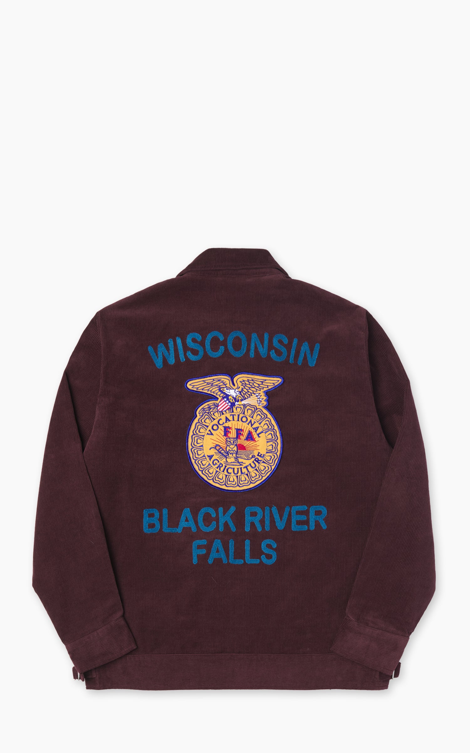 Houston Corduroy Embroidery FFA Jacket Burgundy