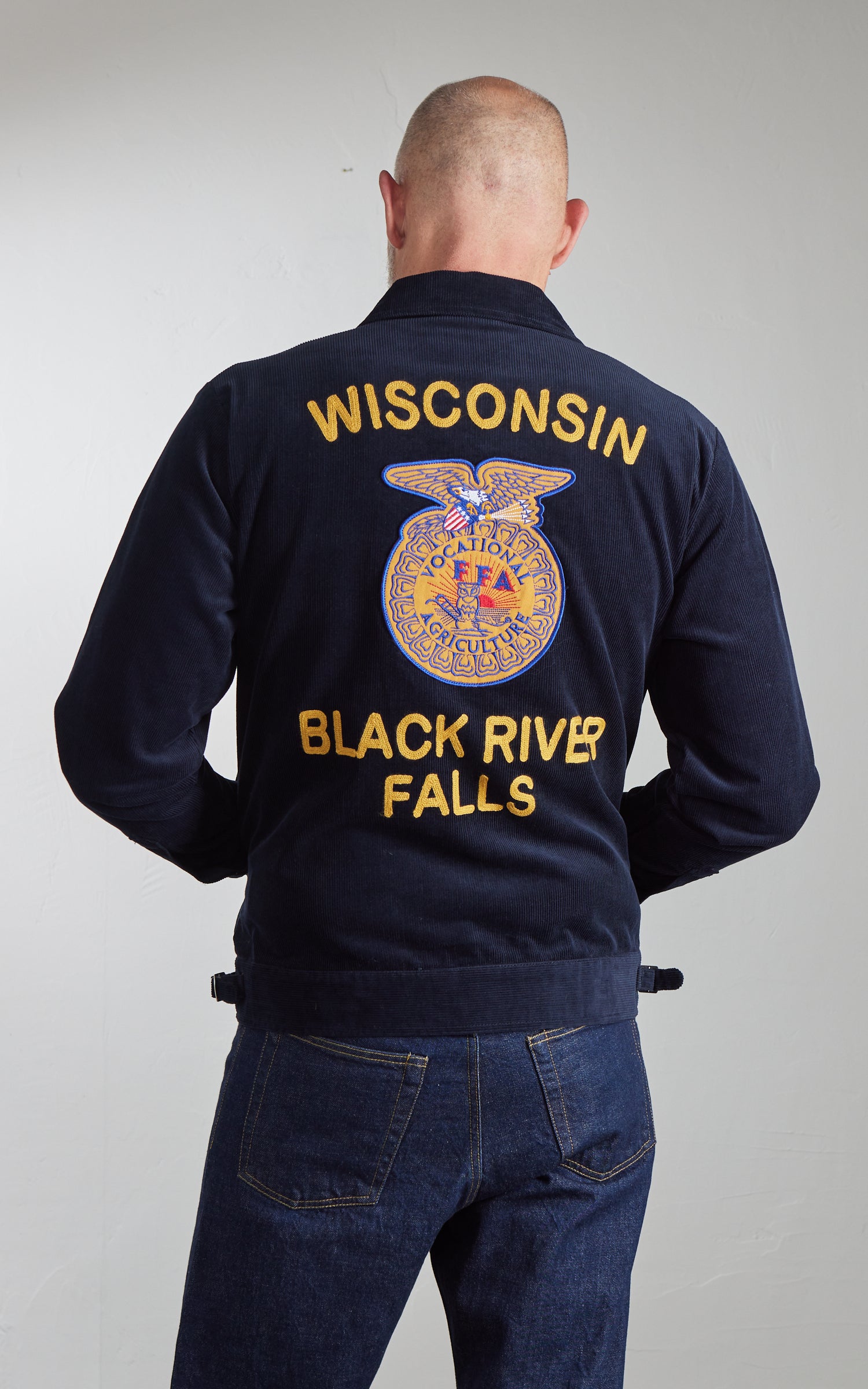 Houston Corduroy Embroidery FFA Jacket Navy