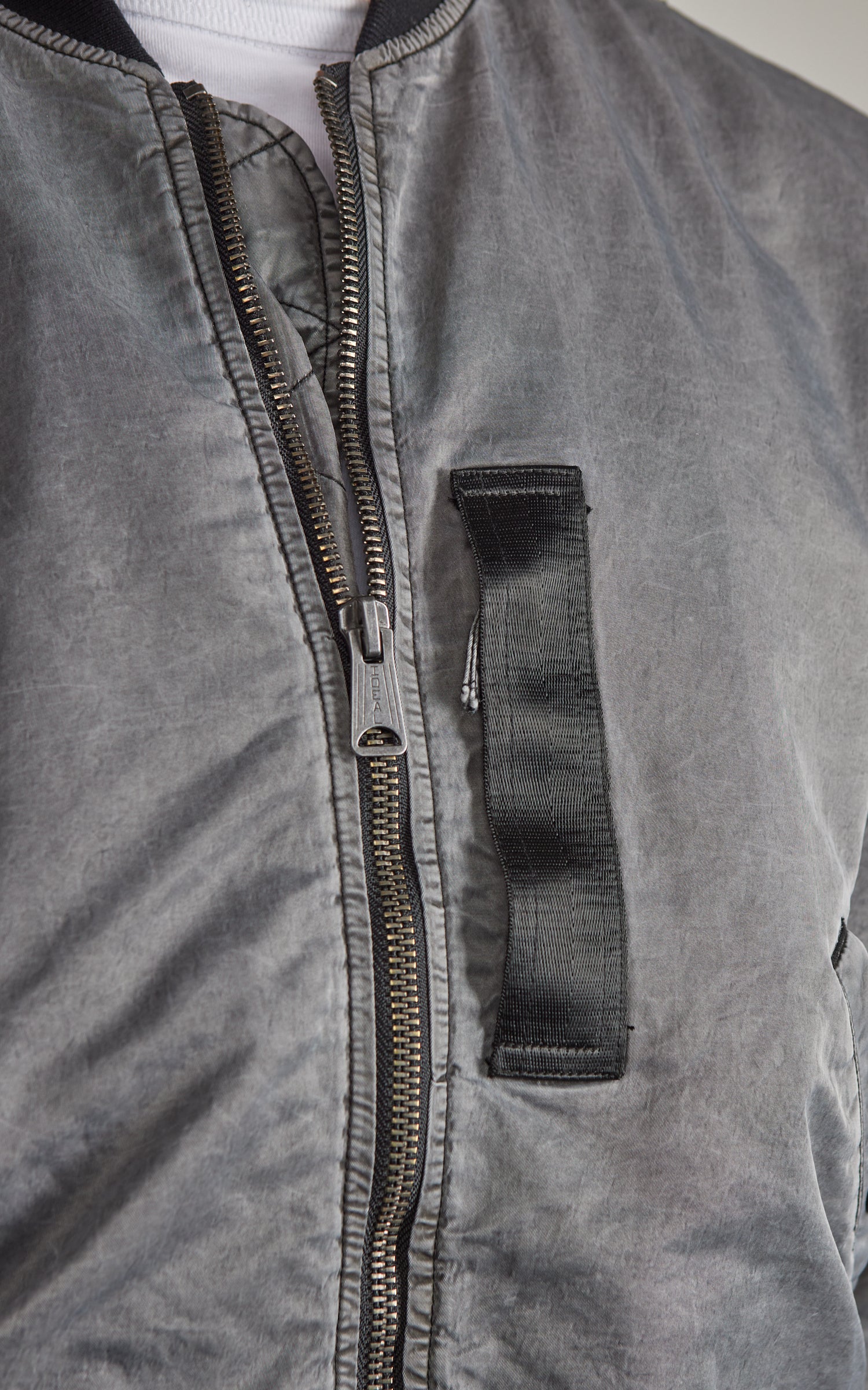 Houston Pigment Dyed Relax MA-1 Flight Jacket Black