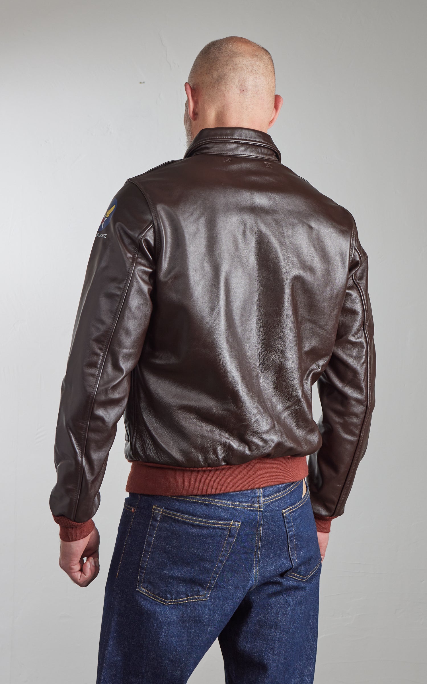 Houston A-2 Leather Jacket Horsehide Brown